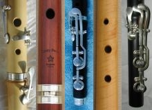 [collage illustration of assorted flute details: key work, keless, head joint, foot joint, curly boxwood]