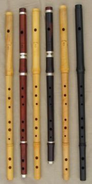 [Photo of Casey Burns Keyless Wooden Flutes]