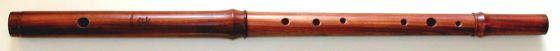 [Photo of Casey Burns keyless Small-Handed Flute in mopane]
